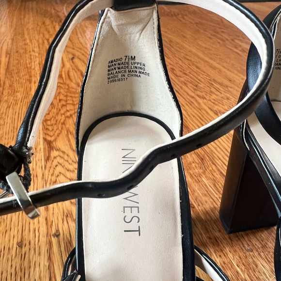 🆕 Nine West Black Strappy Sandal Heels - Picture 5 of 6